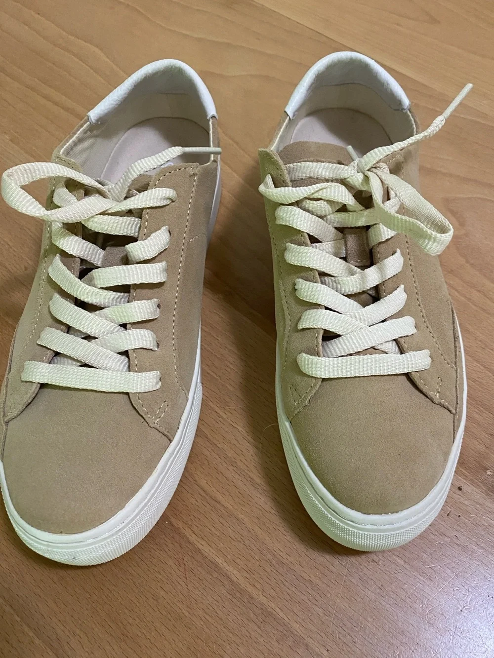 LIKE NEW SOLUDOS IBIZA Leather Sneaker Brown Sand Cream WOMENS 7